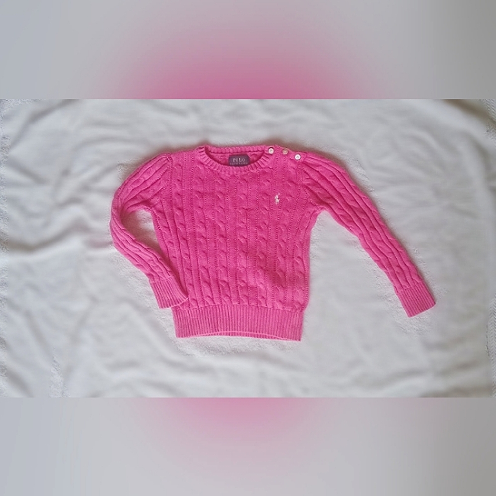 Ralph Lauren Little Girls Cable-Knit Sweater